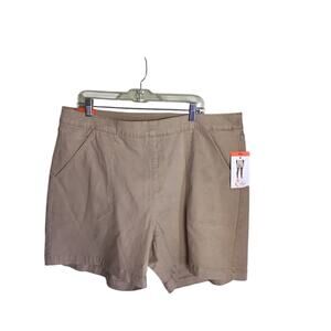 Nautica  Jeans Women Khaki Shorts Sz.XXL NWT Flat Front Summer shorts Resortwear